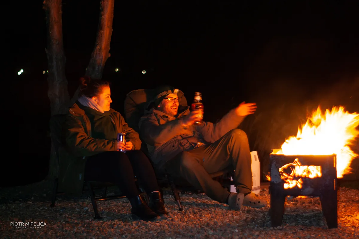 Chilling by the fire