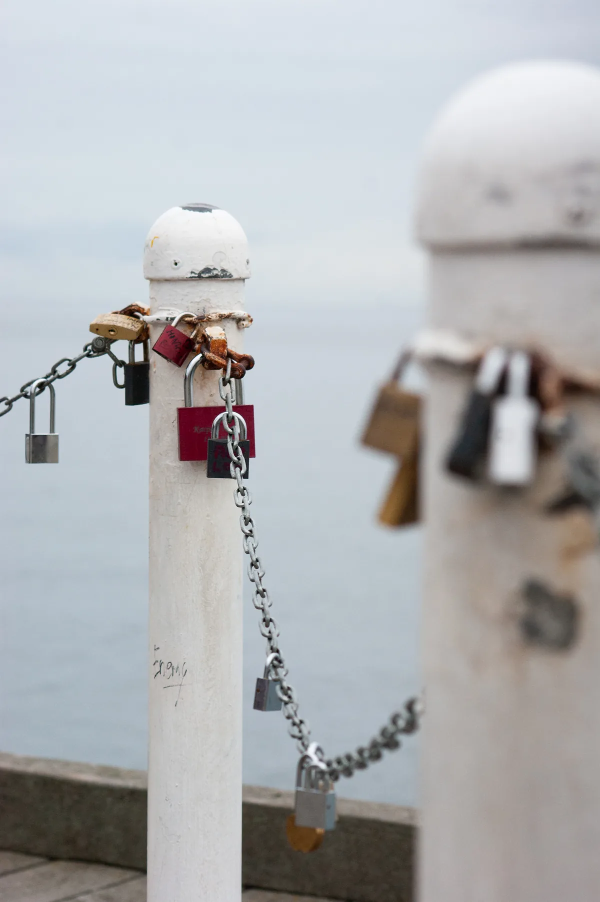 The hearts locked together