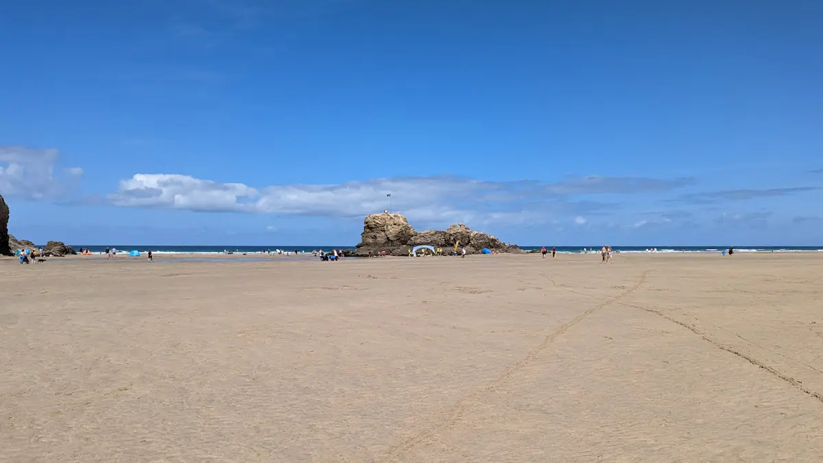 I got there on low tide