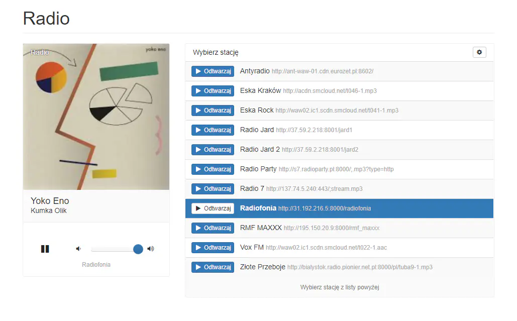Odświeżony moduł Radia