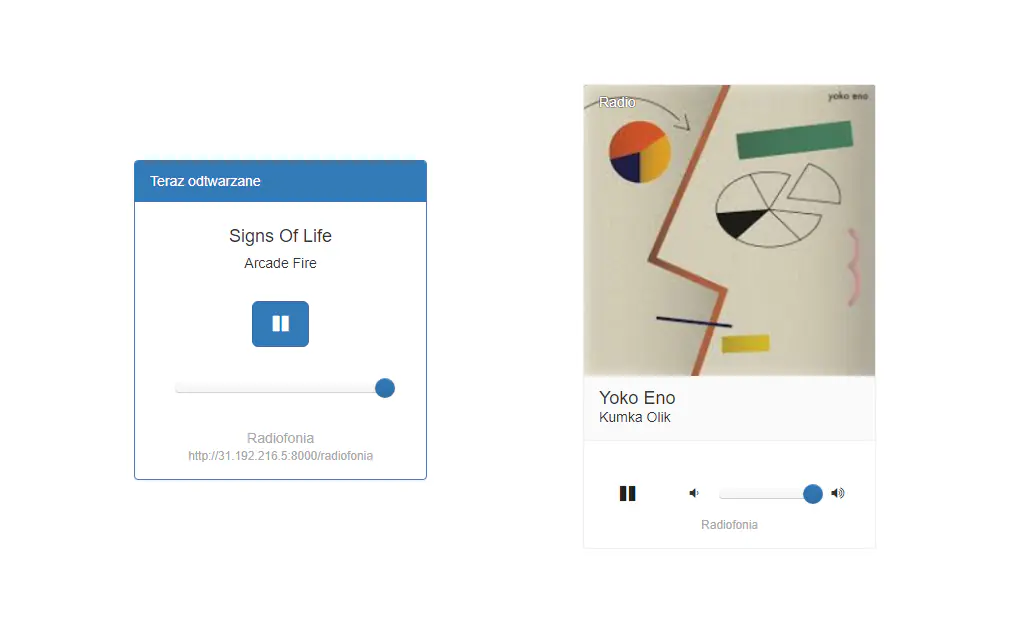Stary i nowy panel sterujący modułu radia