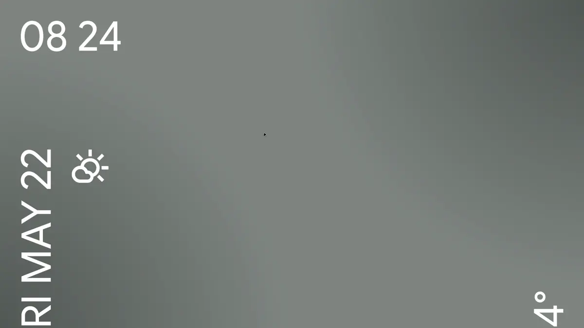 The lock screen just cuts off