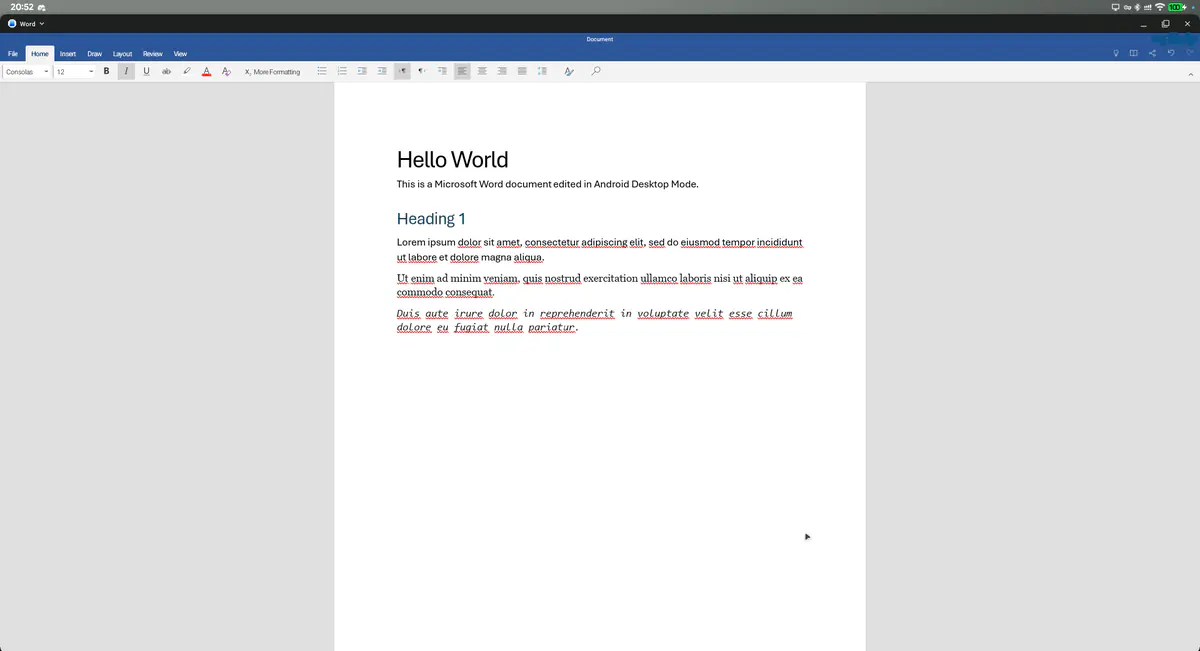 Microsoft Word. On a phone. It's fine. Please disperse.